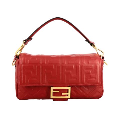 red fendi baguette|Fendi baguette monogram.